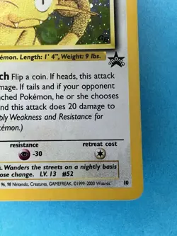 Meowth #10 Black Star Promo Holo Rare Vintage 2000 Pokemon Card - Image 5