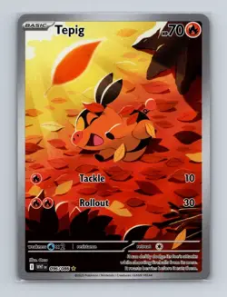 Tepig 096 2025 Pokemon S&V White Flare Illustration Rare Card NM+ - Image 1