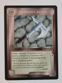 MIDDLE-EARTH CCG MECCG DURIN'S AXE THE WIZARDS LIMITED METW UNCOMMON CARD - Image 1