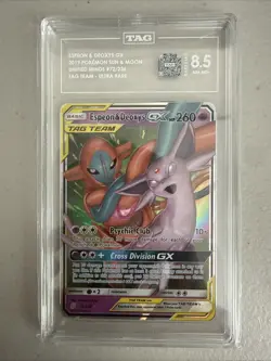 Pokemon TCG Espeon & Deoxys GX Holo Card 72/236 Unified Minds Ultra Rare TAG 8.5 - Image 2