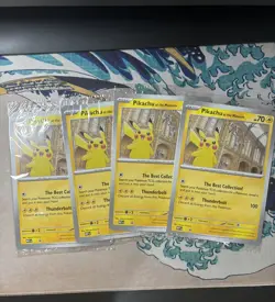 4x SEALED Pikachu at the Museum PROMO Pokemon Card National History - Image 1