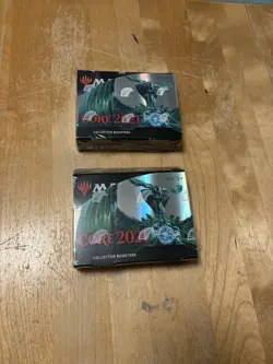 Magic: the Gathering 2x Core Set 2021 Collector Booster Box 24 Packs sealed 630509914753 - Image 1