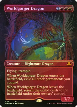 MTG FOIL Worldgorger Dragon - Dominaria Remastered #437 - Image 1