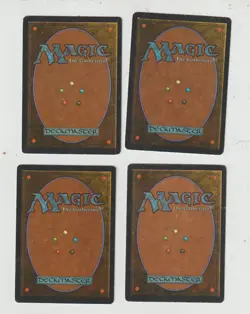 Lot x4 cartes MOUNTAIN BASIC LAND UNLIMITED MAGIC MTG ENGLISH 1993 EX-GOOD - Image 2