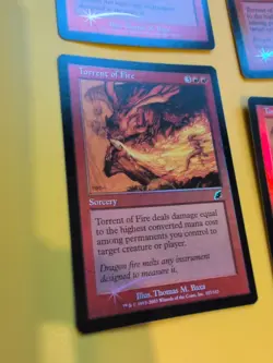 Torrent of Fire playset sorcery MTG FOIL Shooting Star. Scourge 2003 4 Card. - Image 3