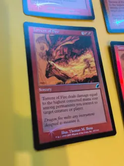 Torrent of Fire playset sorcery MTG FOIL Shooting Star. Scourge 2003 4 Card. - Image 4