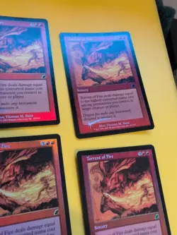 Torrent of Fire playset sorcery MTG FOIL Shooting Star. Scourge 2003 4 Card. - Image 5