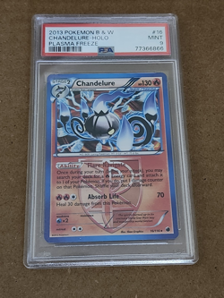 2013 Pokemon B & W Plasma Freeze #16 Chandelure - Holo PSA 9 **small crack - Image 1