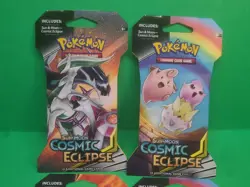 Pokemon EMPTY Tag Team Cosmic Eclipse Booster Pack Sleeves X4 - Image 3