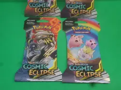 Pokemon EMPTY Tag Team Cosmic Eclipse Booster Pack Sleeves X4 - Image 4