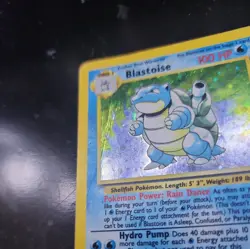 Pokemon TCG Blastoise Base Set 2 2/130 Holo Unlimited Holo Rare LP read disc - Image 2