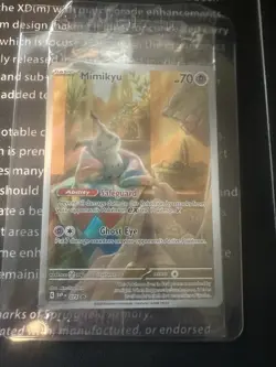 SEALED Pokemon Mimikyu SVP 075 Paldean Fates Full Art Holo Black Star Promo NM - Image 3