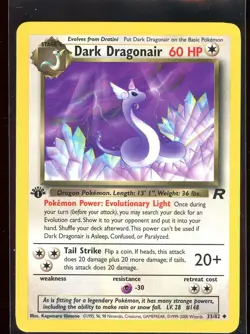 Dark Dragonair 33/82 Ex/LP Uncommon 1st Edition Team Rocket Pokemon - Image 1