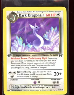 Dark Dragonair 33/82 Ex/LP Uncommon 1st Edition Team Rocket Pokemon - Image 3