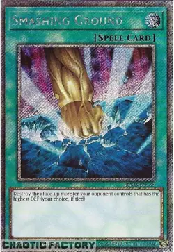 YUGIOH RA03-EN135 Smashing Ground Platinum Secret Rare 1st Edition NM - Image 1