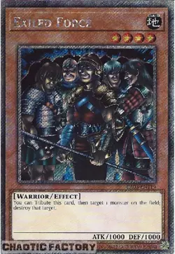 YUGIOH RA03-EN119 Exiled Force Platinum Secret Rare 1st Edition NM - Image 1