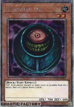 YUGIOH RA03-EN098 Morphing Jar Platinum Secret Rare 1st Edition NM - Image 1