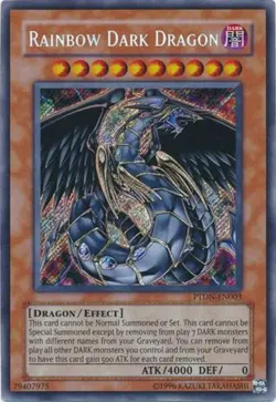 Light Play x 1 Rainbow Dark Dragon - PTDN-EN003 - Secret Rare - Unlimited Editio - Image 1