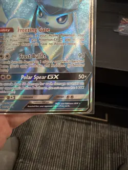 Pokemon TCG Glaceon GX Full Art Holo Card 141/156 Sun and Moon Ultra Prism - Image 3