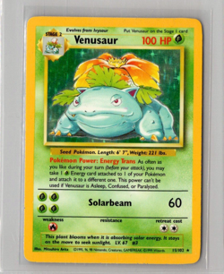 Venusaur 15/102 - Pokemon TCG Base Set Unlimited Holo Rare Card WOTC LP - Image 1