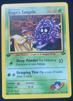Pokemon Card Koga's Tangela Gym Challenge 1st Edition Common 81/132 (NM) - Image 1