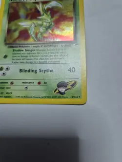 Rocket’s Scyther Holo 13/132 Gym Heroes Pokemon Card WOTC 2000 Vintage - Image 2