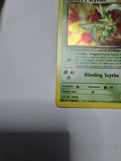 Rocket’s Scyther Holo 13/132 Gym Heroes Pokemon Card WOTC 2000 Vintage - Image 3