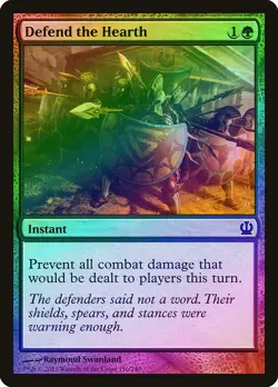Defend the Hearth FOIL Theros NM Green Common MAGIC GATHERING CARD ABUGames - Image 1
