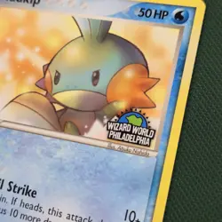 Mudkip 56/106 Wizard World Philadelphia Promo 2005 Stamped Emerald Pokemon Card - Image 3