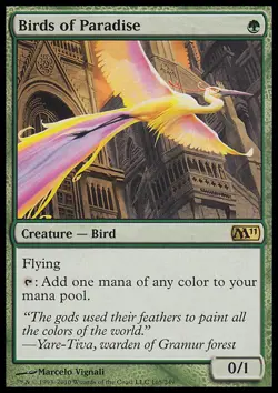 MTG BIRDS OF PARADISE PLAYED - UCCELLI DEL PARADISO - M11 - MAGIC - Image 1