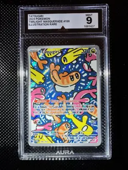 2024 Pokemon Twilight Masquerade Tatsugiri Illustration Rare #186 Aura Mint 9 - Image 1