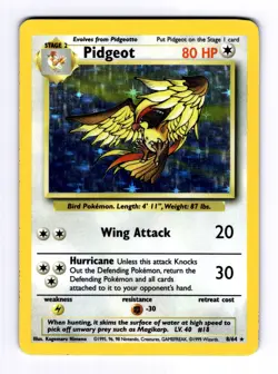 1999 Pokemon Jungle Pidgeot #8 RH Holo NM No Symbol Error - Image 1