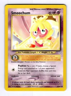 Smoochum Neo Revelation #54 (2001) Common NM Pokemon - Image 1