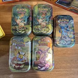 Pokemon Day 2026 Collection Box x6 Prismatic Evolutions Mini Tins x5 Bundle 🔥🔥 - Image 2