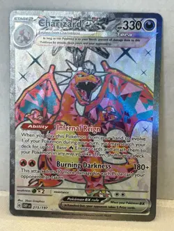Pokemon TCG Charizard ex Tera Full Art Holo Secret Rare 215/197 Obsidian Flames - Image 1