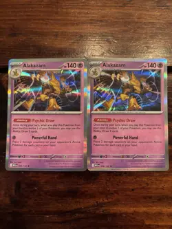 (2) Pokemon TCG Alakazam 056/132 Holo LOT! Mega Evolution - Image 1