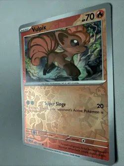 Pokemon TCG * Scarlet & Violet 151 * 037/165 Vulpix Common * REVERSE HOLO * NM - Image 2