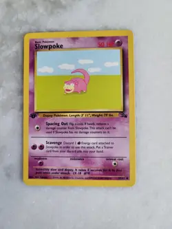 Pokemon 1999 Wizards Slowpoke 55/62 1st Edition Fossil - Image 1