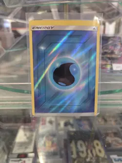 Pokemon Miscut *3 Alignment Dots* Holo Water Energy Hidden Fates NM Condition - Image 1