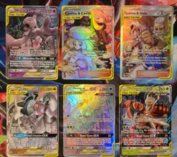 Pokemon lot Tag Team GX mid era Mewtwo Mew Cynthia Trainers legendary Rare - Image 1