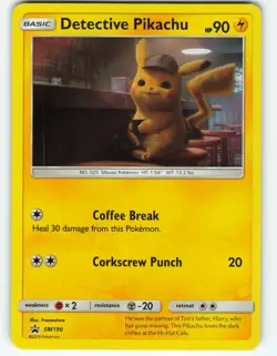 Detective Pikachu - Holo - #SM190 Black Star Promo - Pokemon TCG - 2019 - Image 1