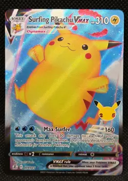 Surfing Pikachu VMAX 009/025 Celebrations Pokemon 2021 Full Art - Image 1
