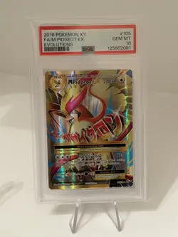 PSA 10 M Pidgeot EX 105 XY Evolutions 2016 Full Art FA Mega Pokemon Card GEM - Image 1