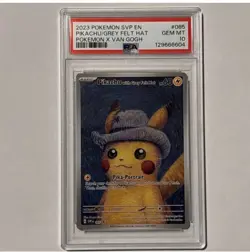 PSA 10 Van Gogh Pikachu with Grey Felt Hat SVP EN 085 Black Star Pokemon Card - Image 1