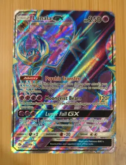Lunala GX - 141/149 Pokemon TCG Sun & Moon Base Set Full Art Ultra Rare Card NM - Image 1