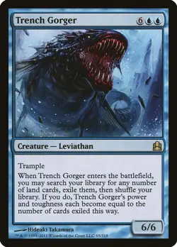 Trench Gorger Commander NM Blue Rare MAGIC THE GATHERING MTG CARD ABUGames - Image 1
