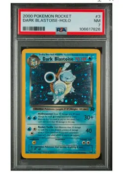 Pokemon TCG Dark Blastoise Holo Rare Card PSA 7 NM NM - Image 1
