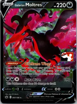 Galarian Moltres V Ultra Rare Prize Pack Series Cards 097/198 NM - Image 1