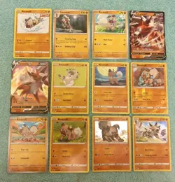 ROCKRUFF & LYCANROC BUNDLE OF POKEMON CARDS - Image 1