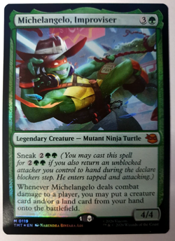 Michelangelo, Improviser - FOIL Mythic - MTG TMNT - 0119 NM - Image 1